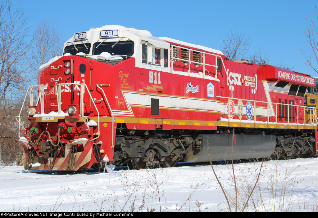 CSX 911 Basking in the Winter Sun